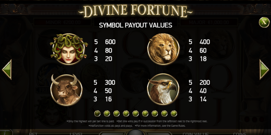 Divine Fortune Symboles 1