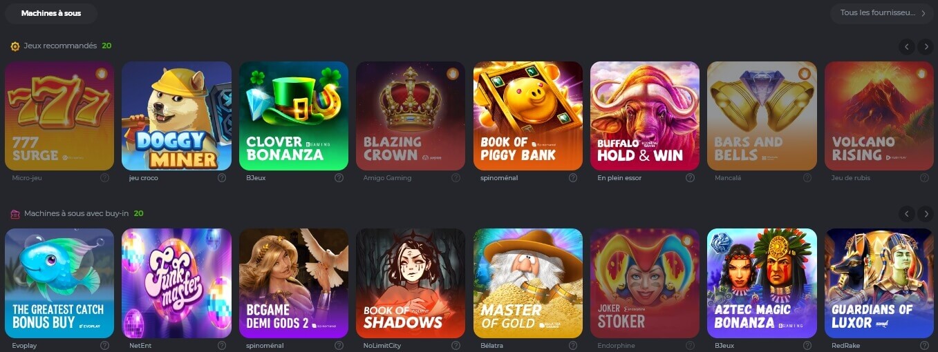 BC.Game Casino Machines à Sous