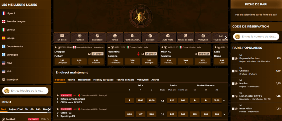 AmunRa Casino Paris Sportifs