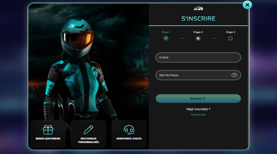 Inscription GrandZ Casino Inscription