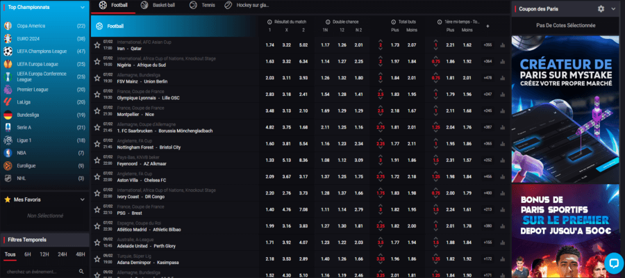 Paris Sportifs MyStake Casino Paris Sportifs