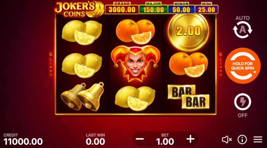 Joker’s Coins Hold and Win Symboles Joker’s Coins Hold and Win Jeu
