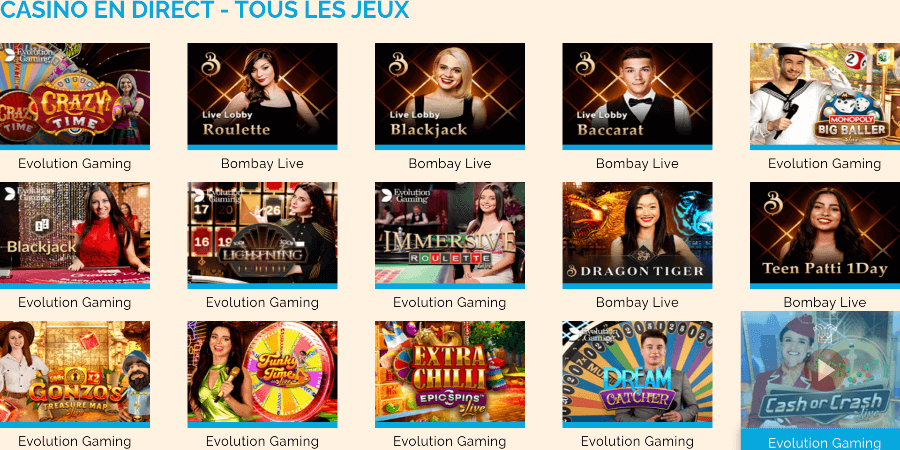 Live Casino Arlequin Live Casino