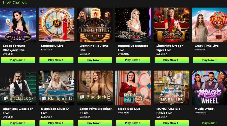 Space Fortuna Live Casino