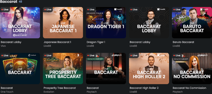 Baccarat Cloudbet Casino Baccarat