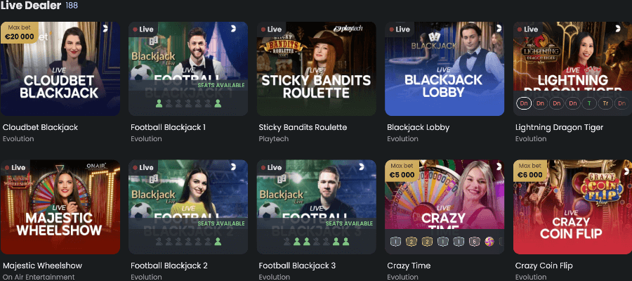 Live Casino Cloudbet Live Casino