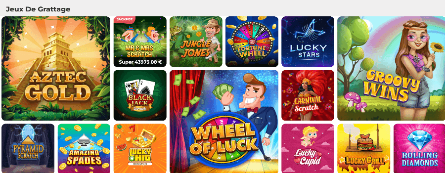 Jeux de Grattage Gratorama Casino Jeux de Grattage