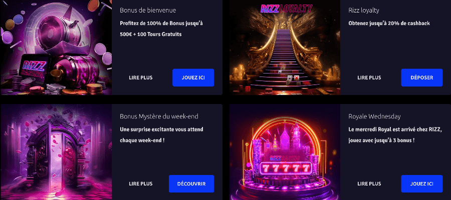 Rizz Casino Promotions