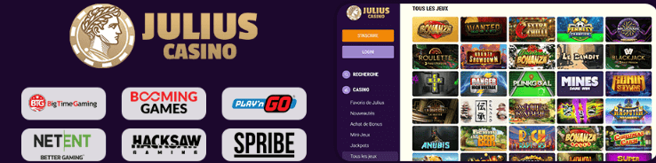 Julius Casino logiciels de jeux