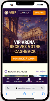 Julius Casino sur mobile