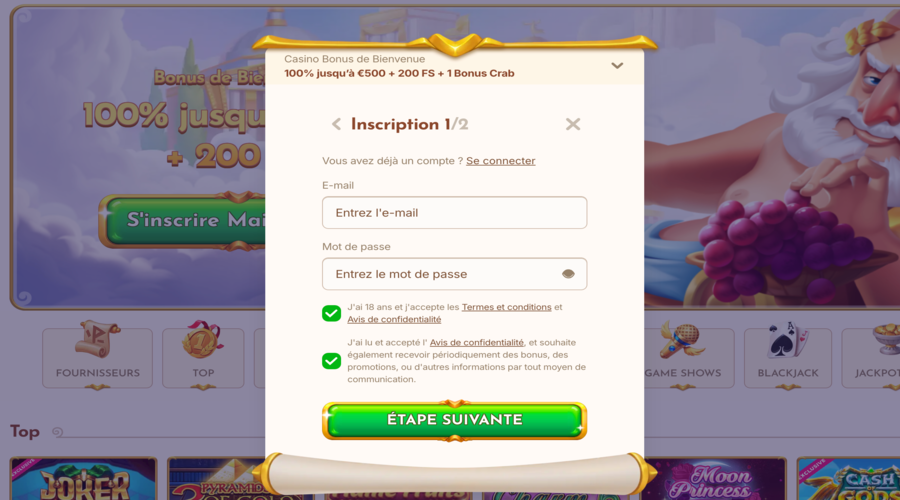 Casino Inscrire BetHall Casino Inscrire