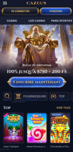 Cazeus Casino Mobile Casino