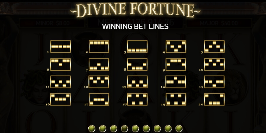 Divine Fortune lignes de paiement Divine Fortune lignes de paiement