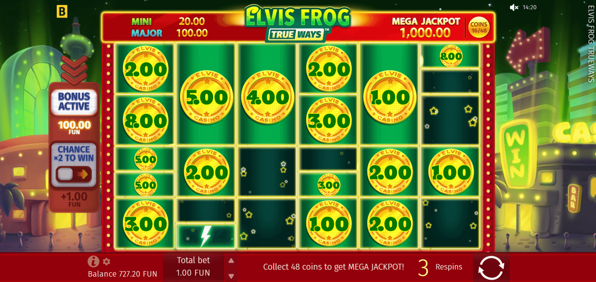 Elvis Frog Trueways Bonus