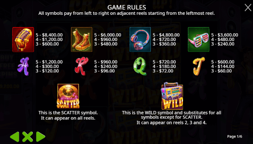 Crank It Up Symboles