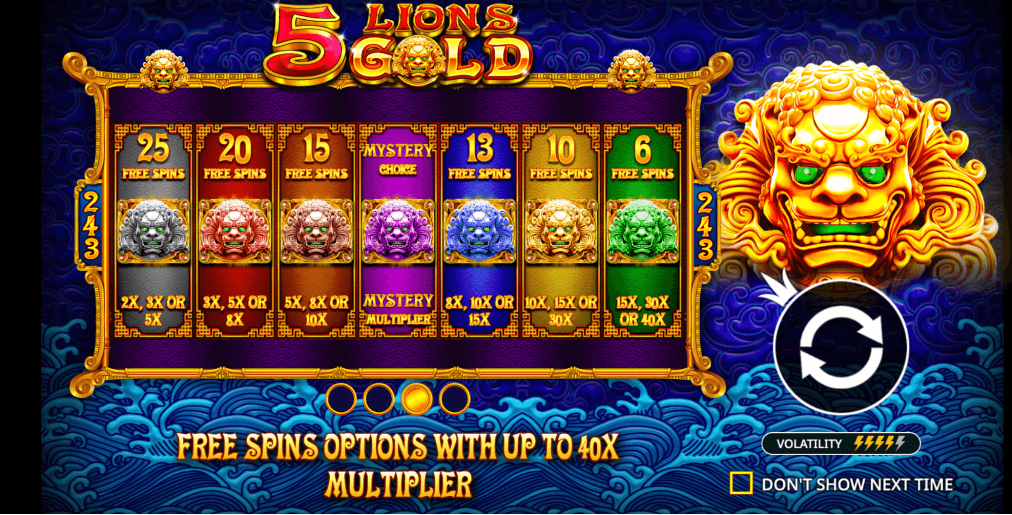 Machine à sous 5 Lions Gold