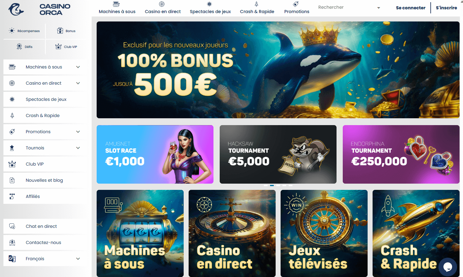 Casino Orca en ligne